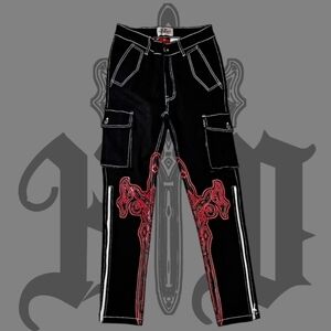 KWRL DESTINY MONO CARGO PANTS (RED Logo)